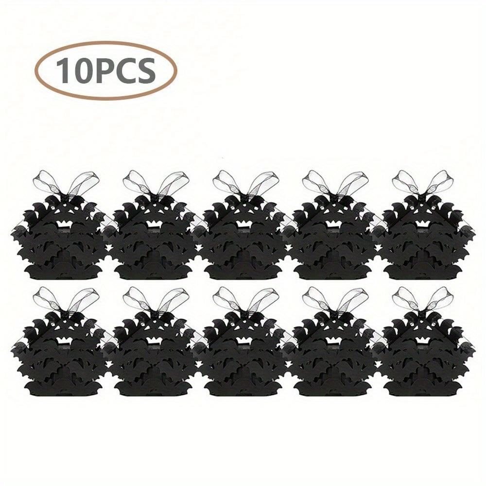 Halloween Candy Boxes with Featuring Spider Web Bat Ghost Spider Hollow Out Patterns Ideal for Party Favors Decorations Gifts