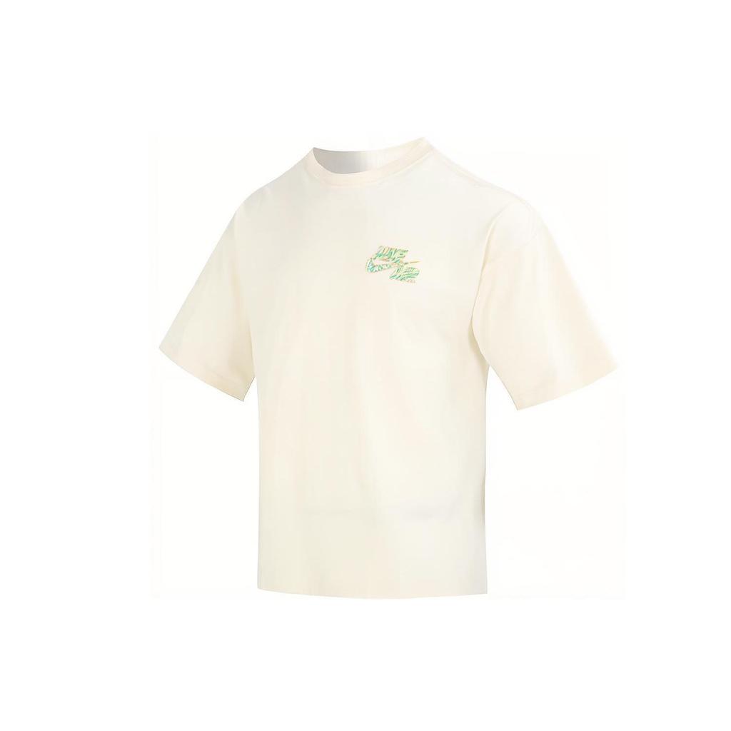 Nike Alphabet Logo Print Sports Crew Neck Tee Men Tops Beige FB9818-113