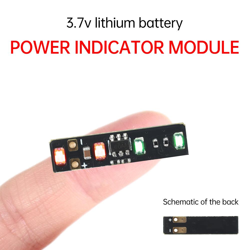 DC3.7-4.2V Leistungsanzeigemodul Hohe Helligkeit/Energiesparversion 1S Ternäre Li-Ionen-Batterie Leistungsmesser Anzeige LED-Licht Mini