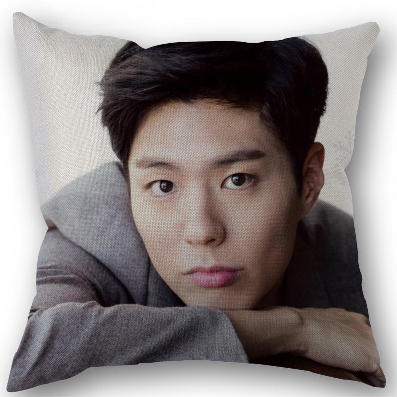 New Custom Park Bo Gum Kpop Pillowcase Cotton Linen Fabric Square Zipper Pillowcase 45X45cm Wedding Decorative Pillow cover