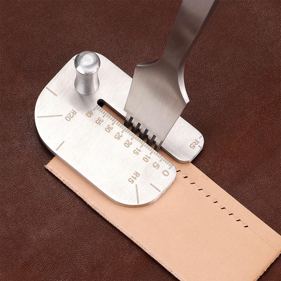 1pc Simple Craft DIY Tool Press Plate PU Leather Chisel Punching Auxiliary Puller Tool With Edge Chamfer Tool