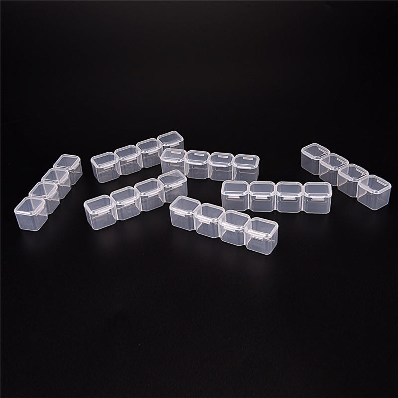 Plastic 28 Slots Nail Art Tools Jewelry Storage Box Case Makeup Organizer Beads