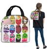 Cats Vs Pickles 12-Pack Insulated Lunch Bag for Women Children Portable Food Boxes Thermal Lunch Box Tote