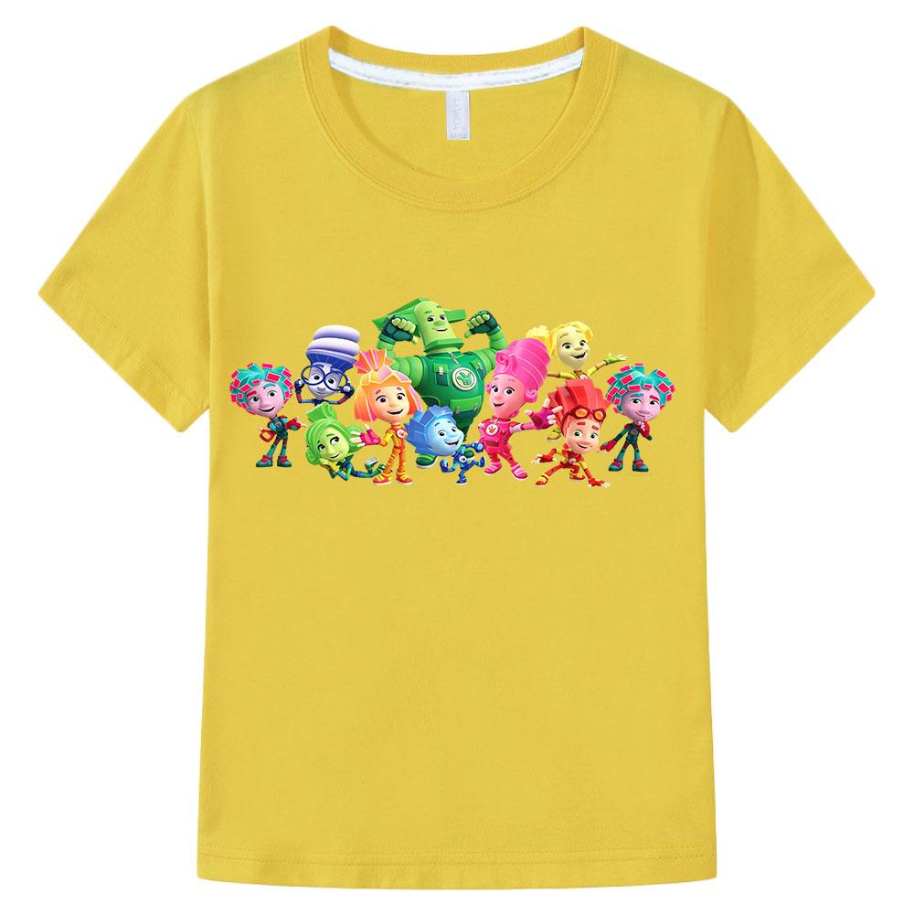 

The Fixies 100% Cotton Children New Tees Cartoon Print T-Shirt Funny Girls Baby Boys Cute Short Sleeve Kids Tops Summer 160