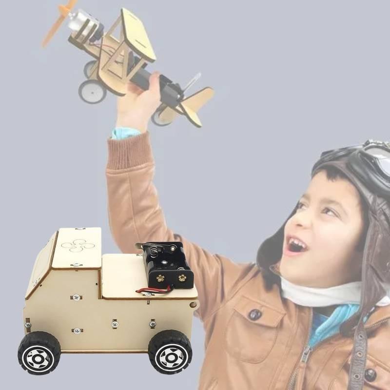 Kids Wooden Diy Vacuum Sweeper Educational Toy For Stem Learning Handmade Cleaning Cart Garbage Truck