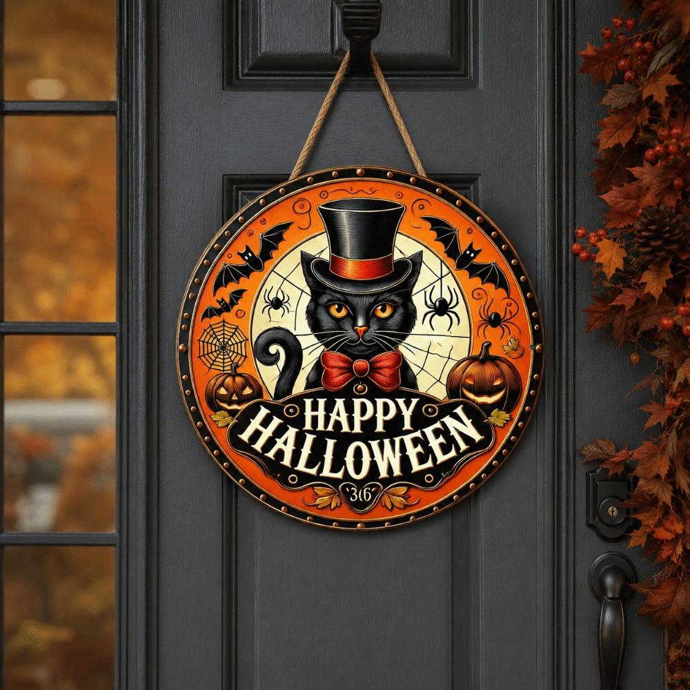 Wooden Halloween Door Decorations Ghost Pumpkin Porch Decor Wall Decoration Indoor Atmosphere