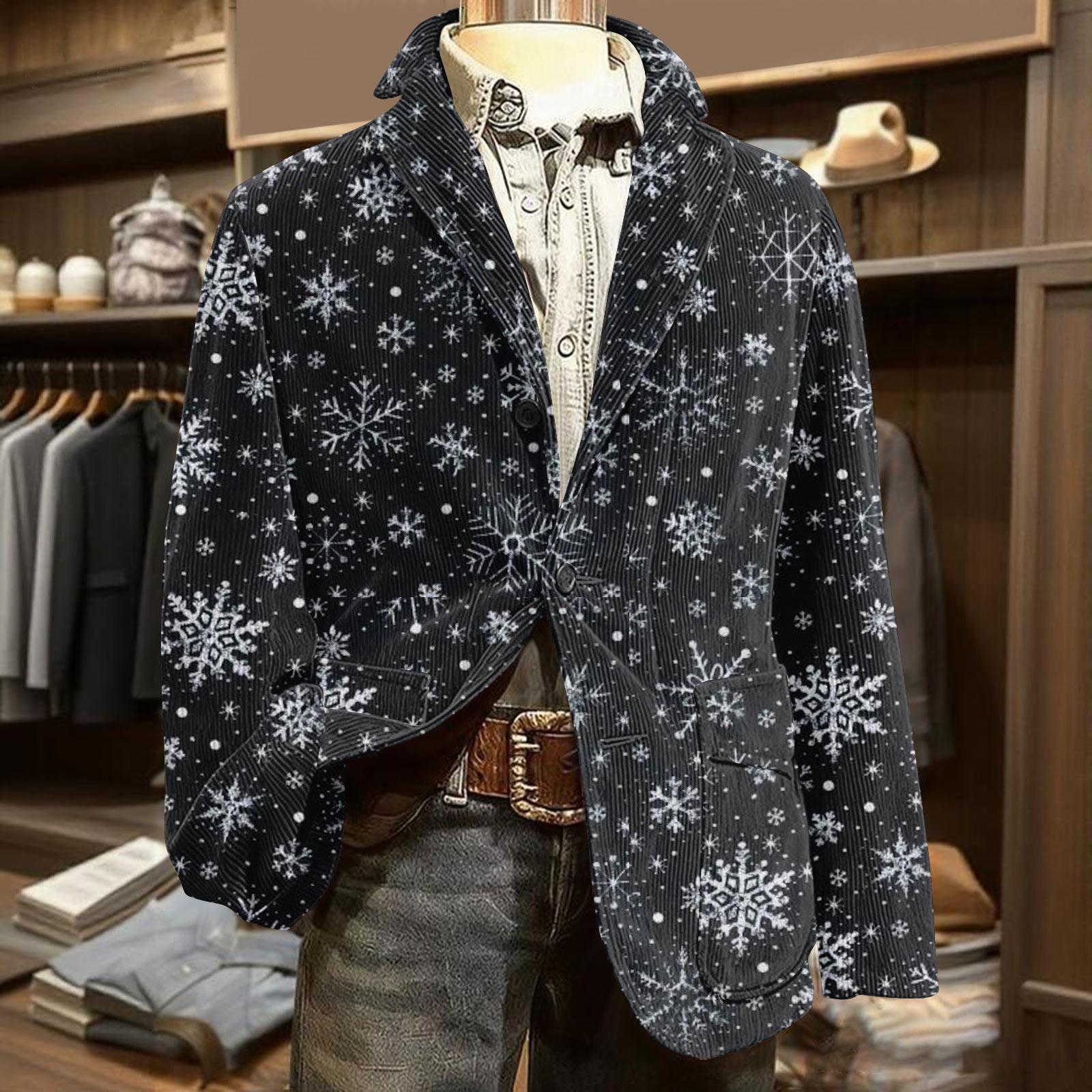 

Мужской вельветовый теплый пиджак-кардиган с принтом и карманами, мужской повседневный костюм L