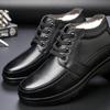 Men Winter Plus Size Genuine Leather High Top Boots Fleece Lined Warm Wool Lined Plus Velvet Leather Shoes for Men