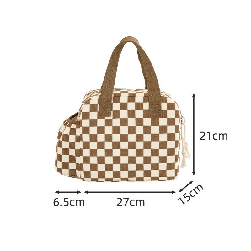 

OLOEY Checkered Insulated Lunch Bag One Size