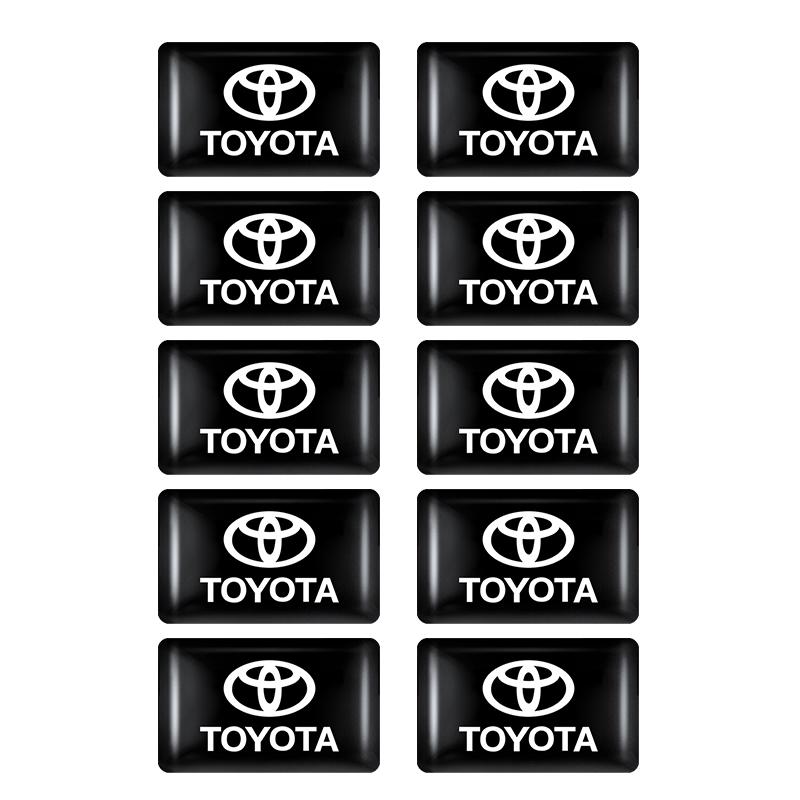 2026 Nytt För Toyota 4/10st Bilinteriördekaler Emblem Auto Styling Dekorationstillbehör För Toyota Rav4 Yaris hilux prius a