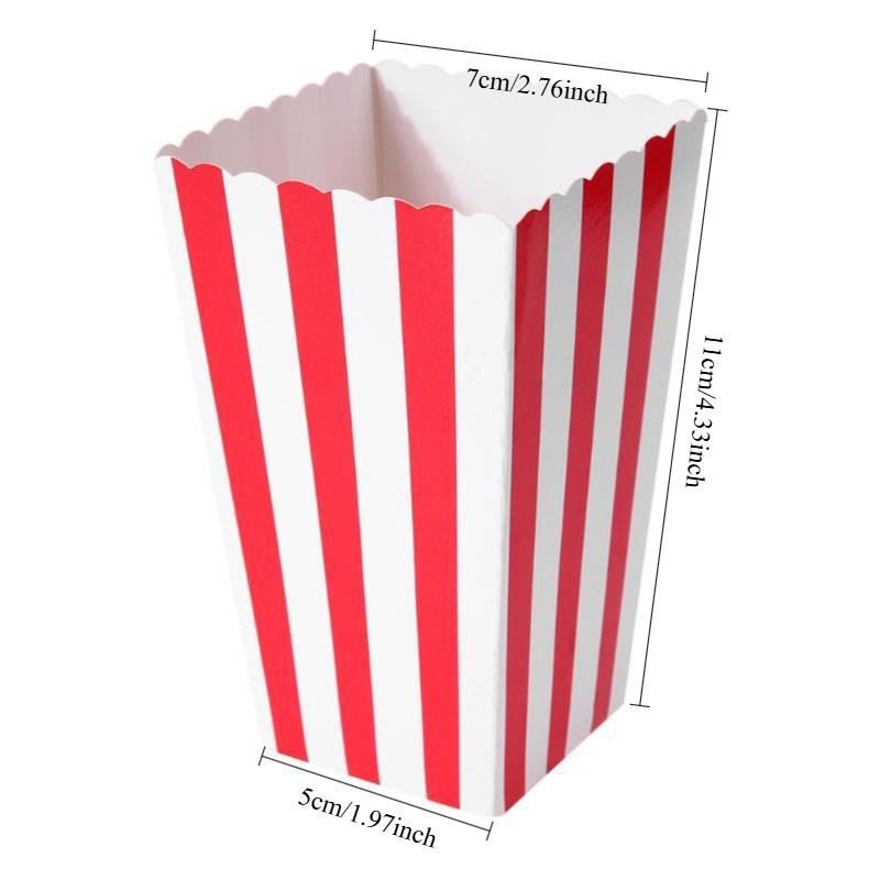 Striped Ripple Dot Popcorn Box Creative Birthday Party Decora Festival Carnival Snack Cup Children's Anniversary Gift Packag Handheld Popcorn Bucket