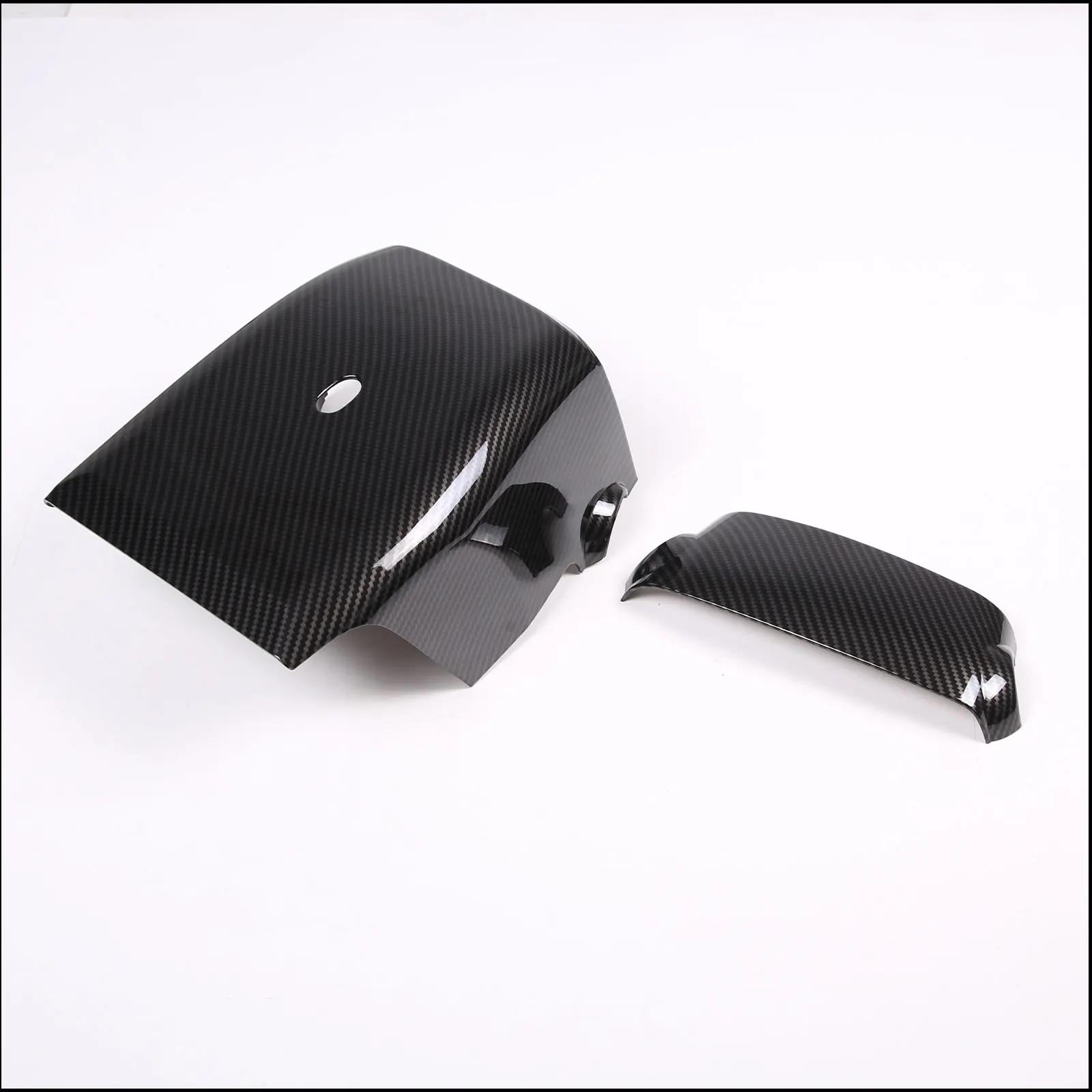 

ABS Red/Carbon Fber For Toyota Tundra Sequoia 2026-2026 Car Steering Wheel Steering Column Protective Cover Interior Accessories