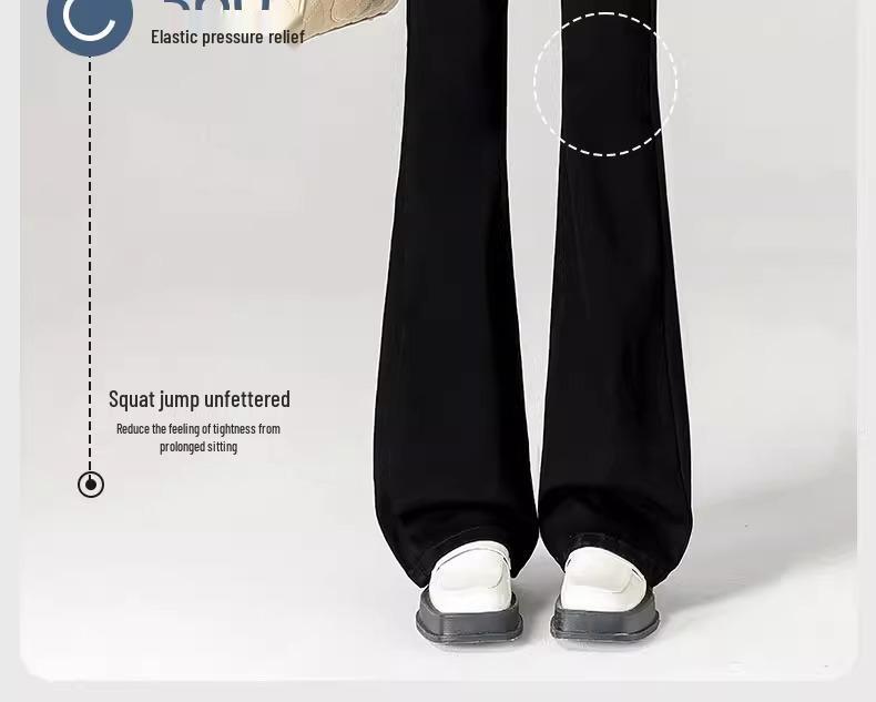 Petite Women's High-Waist Black Micro-Flare Jeans - Spring/Summer 2025 Collection
