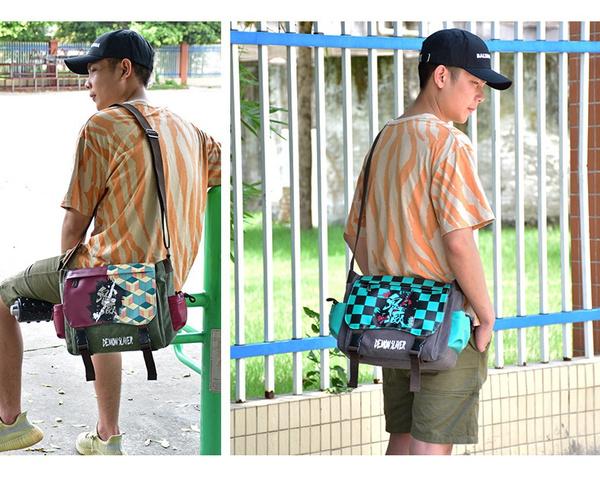 Anime Demon Slayer Messenger Bag ONE PIECE School Bag Backpack