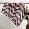 Damen Druck Quadratischer Schal Mode Retro Bandanas Leicht Flecken Halstuch Stirnband