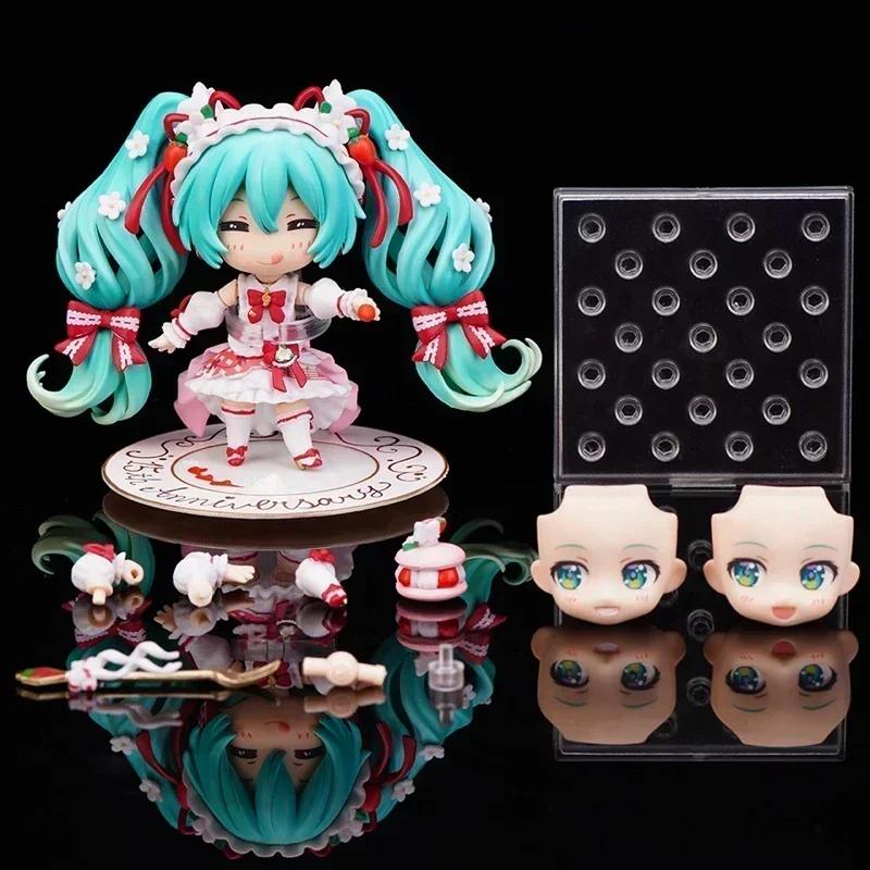 Hot-new #1939 Hatsune Miku Anime Figure 15th Anniversary Strawberry Miku Action Figure #1940 PVC Collection Model Doll Toys Gift
