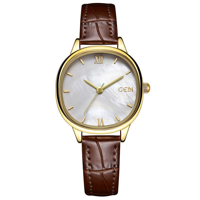Premium Fritillary Plate Quartz Women S Watch Fashion Versatile Leather Watch Women S Simple Niche Waterproof Watch