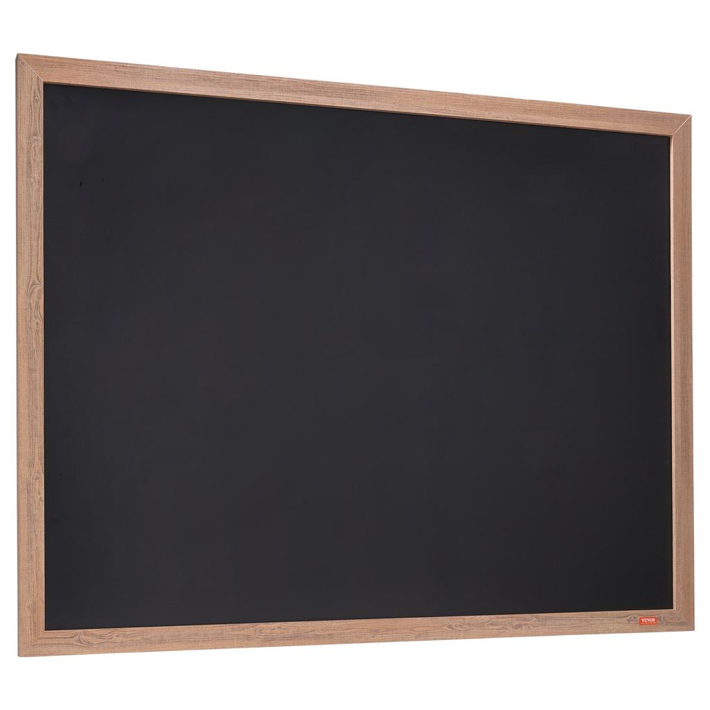 VEVOR Magnetic Chalk Board, Hanging Message Signs with Chalks, Vintage Chalkboard Sign, Rustic Brown Framed Calendar and Bulletin Combo Boards