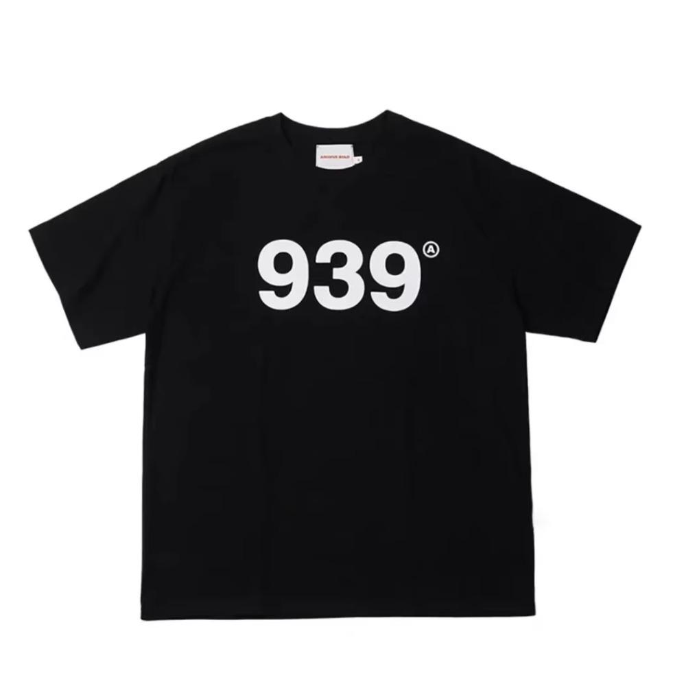 

2024 Letter printing 939 New Men‘s Tshirt Casual Baggy Short Sleeve T-shirt Korean Style Oversized Tees Women s Tops S чёрный