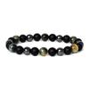 Facted Obsidian Hematite Tiger Eye Bracelets for Magnetic Health Protection Soul Jewelry Nature Stone Beads Bracelet Men Pulsera