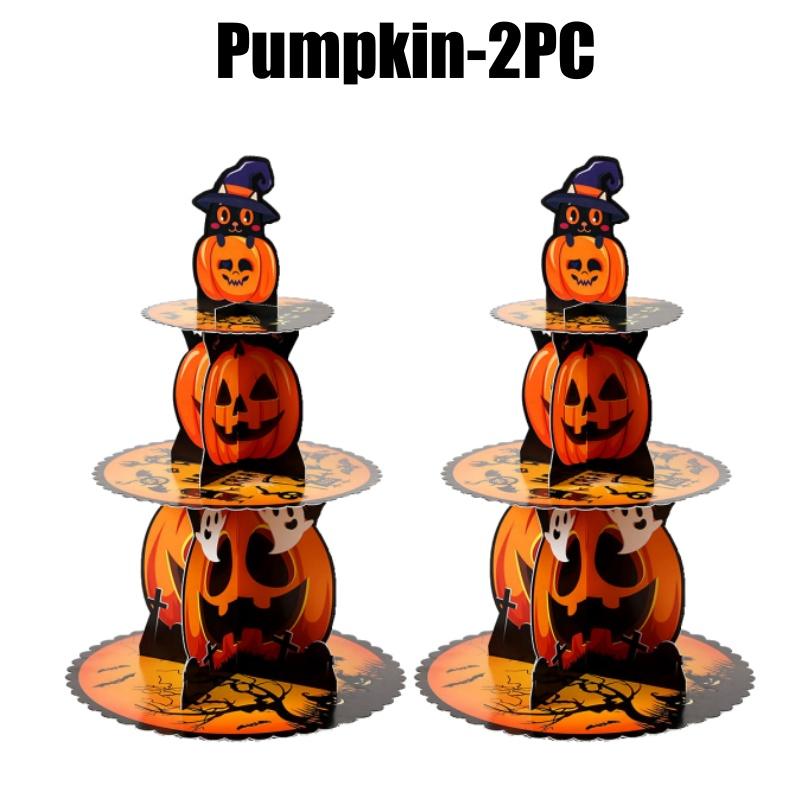 Halloween Supplies 3 Tier Cupcake Stand Round Cardboard Cake Stand Dessert Tree Tower Party Decorations Party Supplies