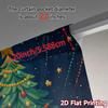 2pcs,Curtains Christmas Tree Ornaments Gifts_f Popular Contemporary Curtains Durable 100% Polyester Fabric Curtains Versatile