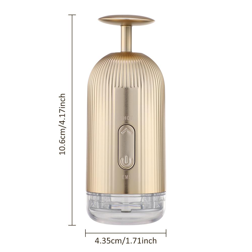 Микротоковый массажер для лица, подтяжка кожи, красота, 4 цвета, светодиодная светотерапия, вакуумные банки, устройство для лифтинга лица, присоска для лица золотой