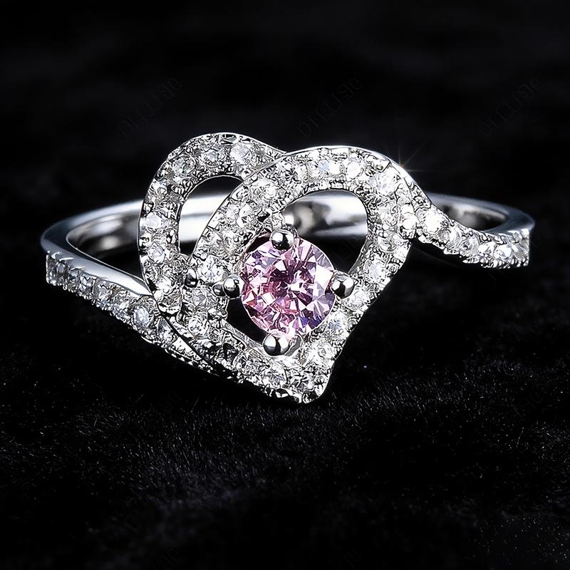 925 Silver Women's Wedding Engagement Ring with AAAA CZ Promise Gift 20 Styles