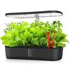 12 Töpfe 20-Watt LED Hydroponik Anbausystem Automatischer Timer Pflanzenlicht Verstellbare Höhe Indoor Kräutergarten Set