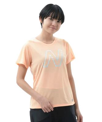 Impact Graphic Short Sleeve WT01235 Short Sleeve WT01235 LMO M [New Balance] T-Shirt T-Shirt Women's (Light Mango)