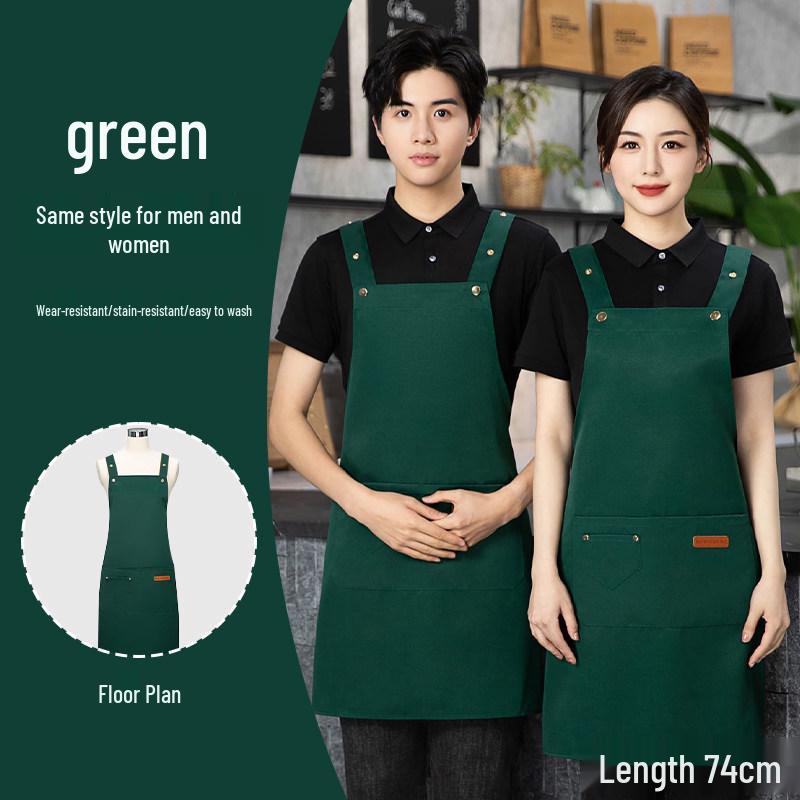 Waterproof & Stain-Proof Logo Apron for Catering, Milk Tea & Coffee Shops