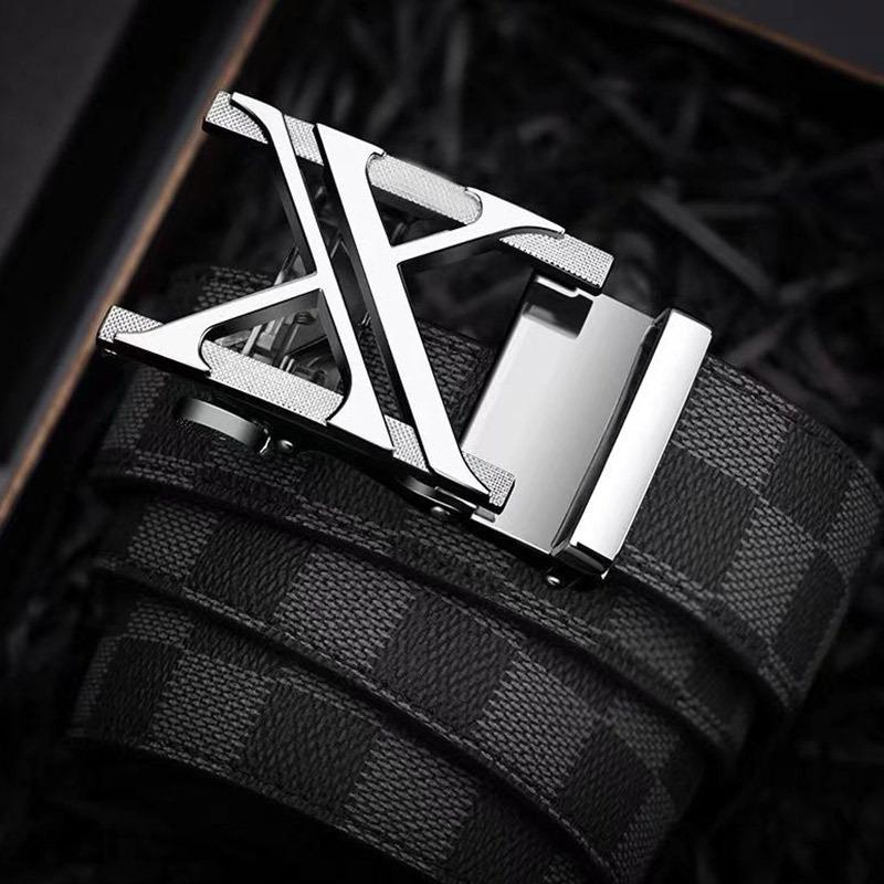 

Прямые продажи ремень ремень мужской автоматическая пряжка коровья кожа повседневный мужской зеленый кожаный ремень 130cm