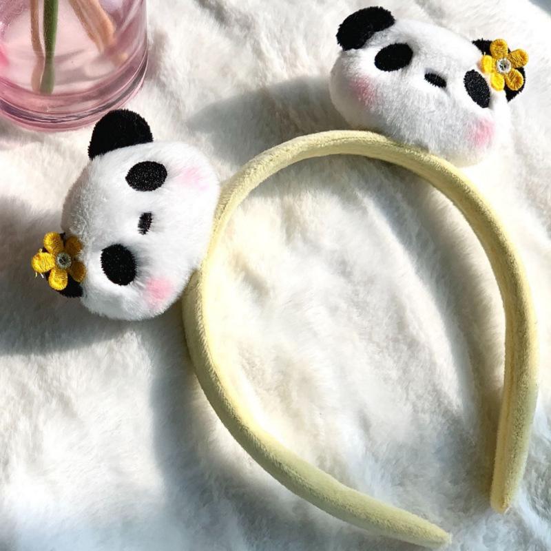 Adorable 2026 Panda Hair Accessory: Cute Round Headband & Funny Clip for Girly Wash Face Routine