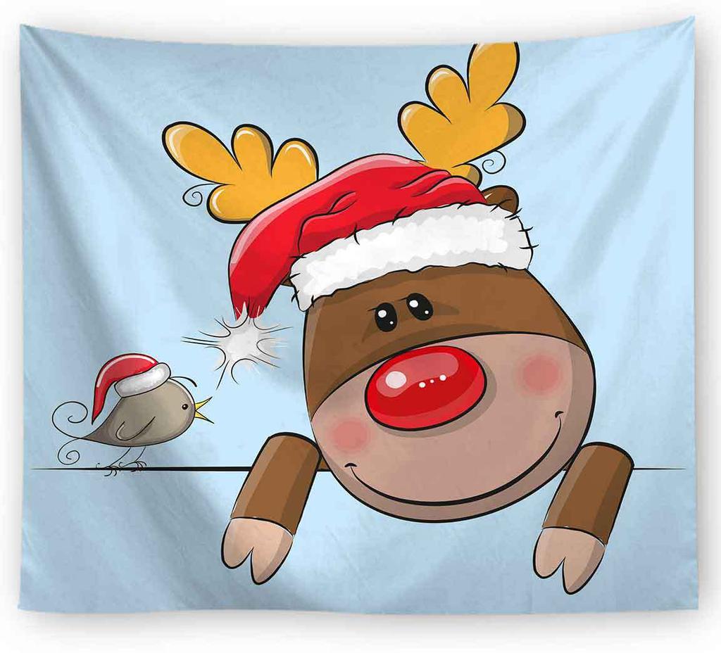 Cross-border Hanging Cloth Foreign Trade Amazon Christmas Printed Tapestry