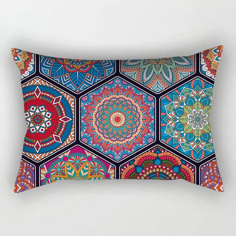 Mandala Cushion Cover 30x50 Polyester Vintage Pattern Pillowcover Decorative Sofa Cushions Throw Pillows Home Decor Pillowcase