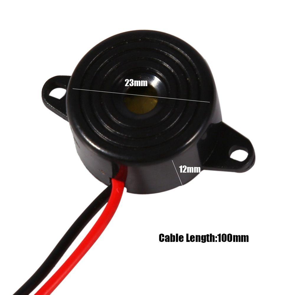 Verchromt Für Auto Elektronischer Summer Alarm 10A Piezo Dauerton Piepser Mehrton Hupe