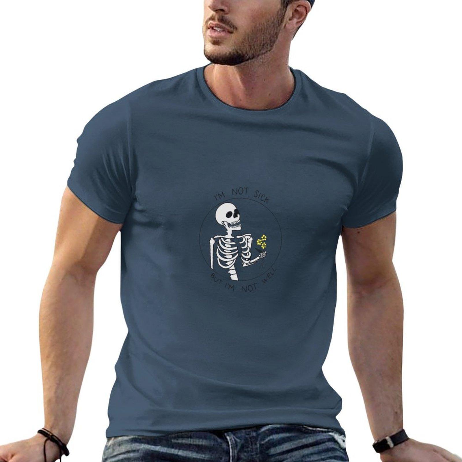 Im Not Sick But Im Not Well Edgy Punk Print Tshirt Unisex T Shirt Cotton High Quality Tshirt S