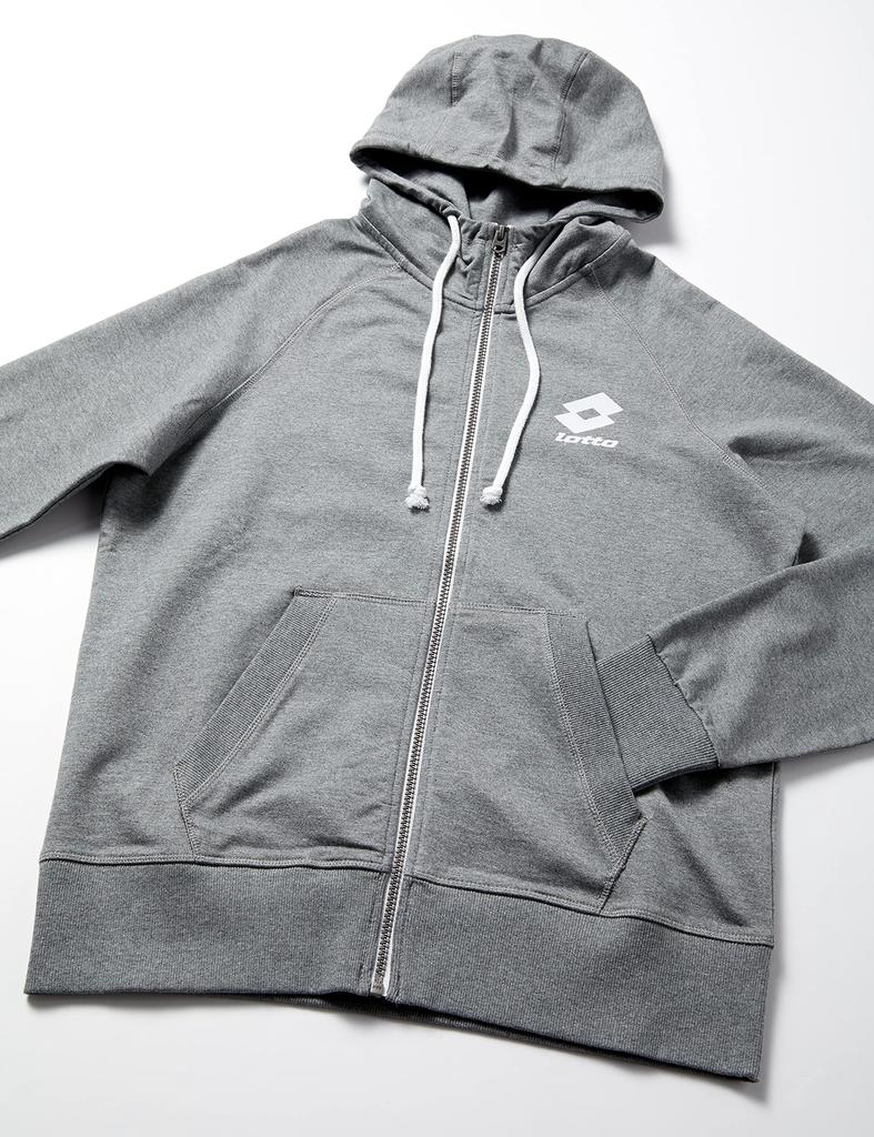 LOTTO L57080 SMART SWEAT FZ Hoodie, Sweatshirt, Loungewear, Men's Top, 210621 Q17-GRYPHON GRAY, Size XS (Japan XS) [Parallel Import]