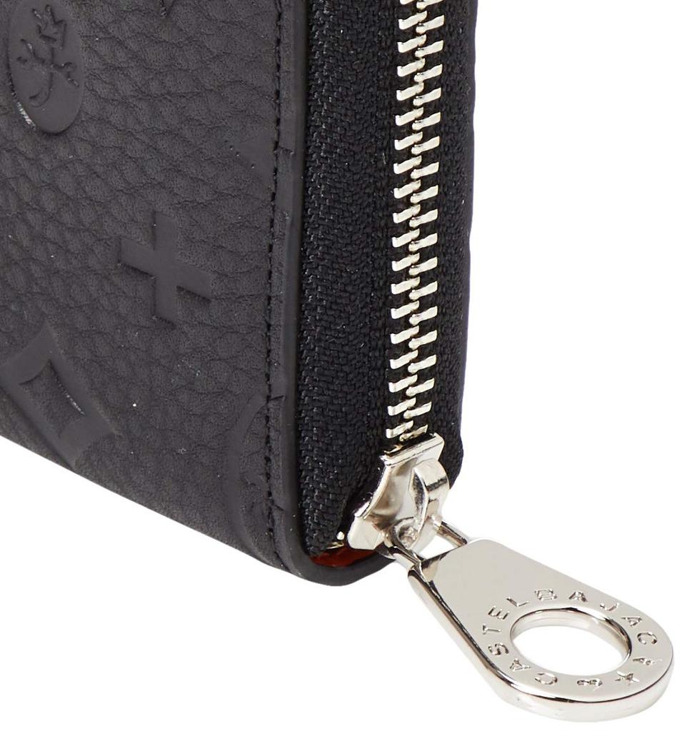 Castelbajac Marcel Small Long Wallet with Round Zipper, Black, 61616