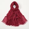 Large Size Cotton Feeling Scarf Women Plain Foulard Femme Luxury Hijab Long Bandana Evening Party Dress Shawls and Wraps
