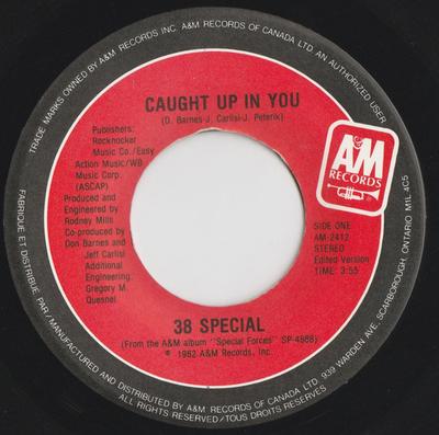 7inch Record 38 SPECIAL - Caught Up In You AM2412 A&M Records 1982 Canada Rock Used