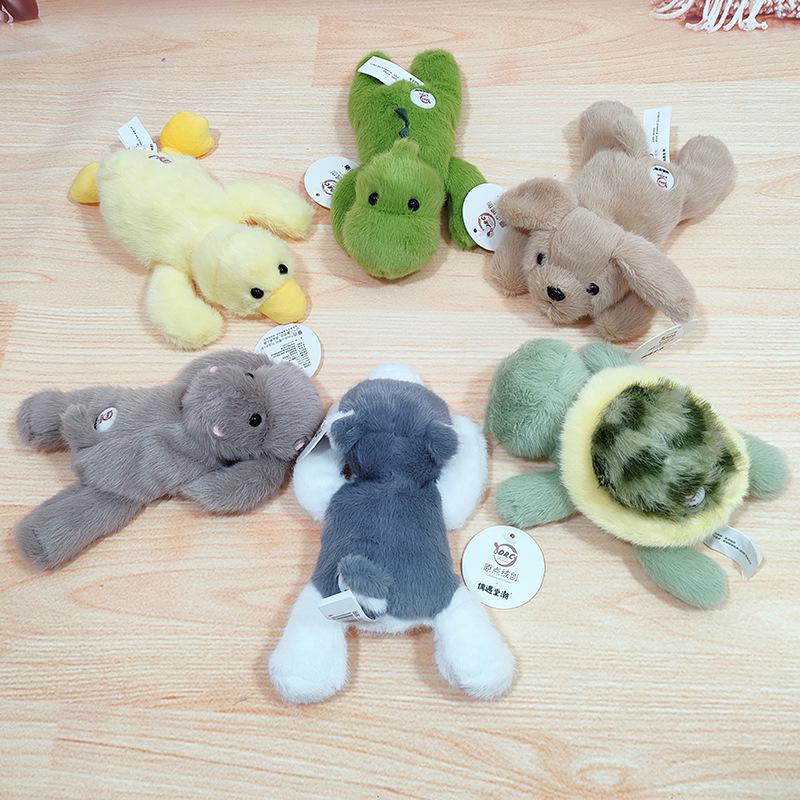 

Velvet Creation Pocket-Sized Lying Animal Plush Toy - Table Companion for Kids