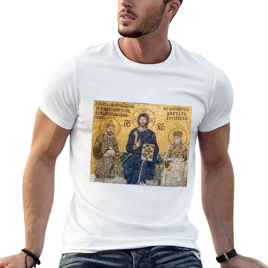Jesus Christ Pantocrato Mosaic In Hagia Sophia  Istanbul T-Shirt Cooling Short Sleeve Tee