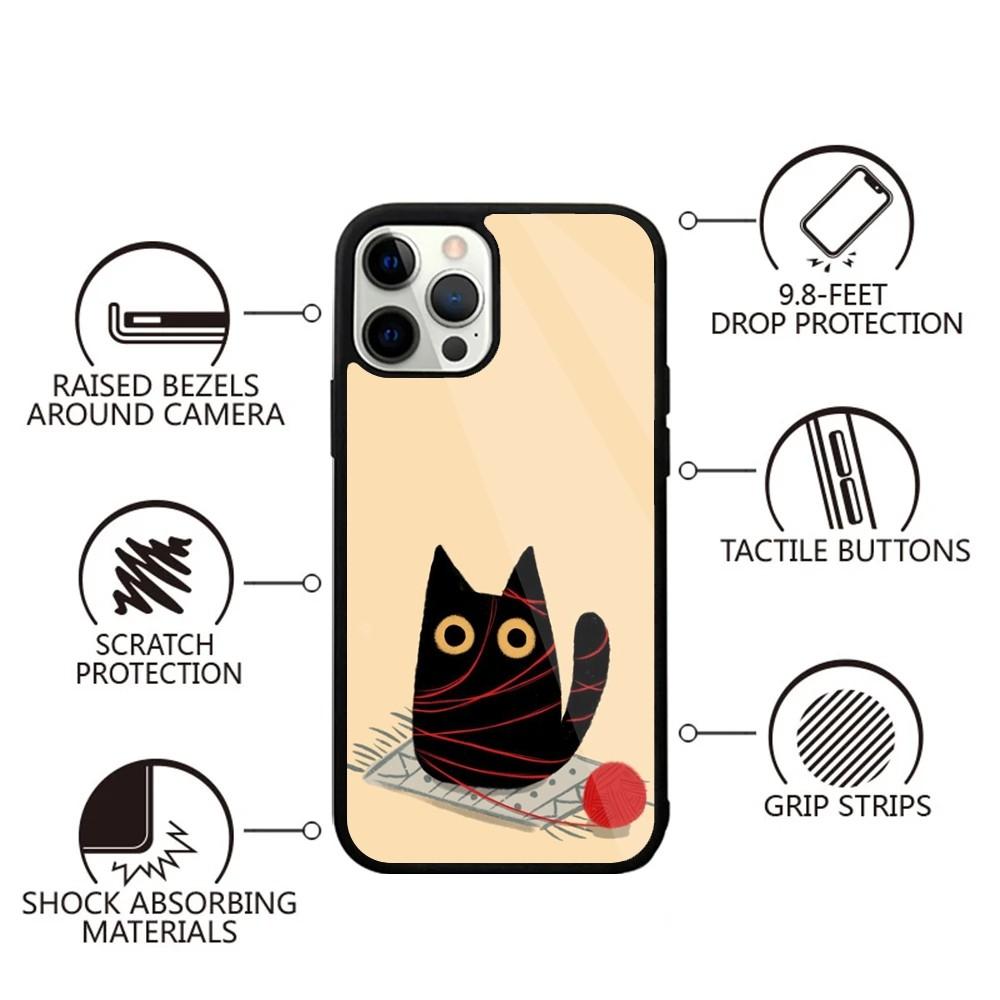 Cat Cute Funny Pet Phone Case For iPhone 16,15,14,13,12,11,Plus,Pro,Max,Mini Magsafe Magnetic Wireless Charging