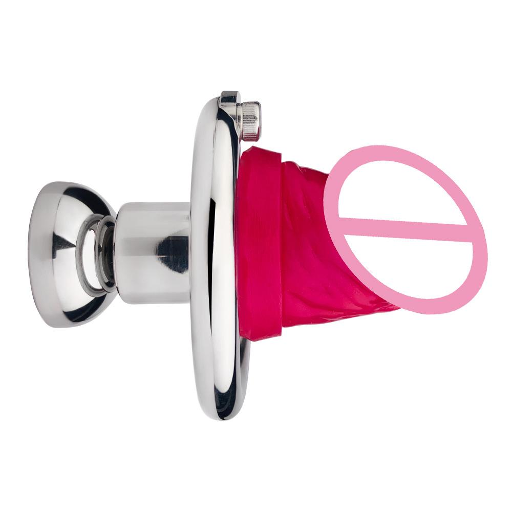 Blocare pentru penis cu vibrator din silicon moale, tavă urinară metalică, blocare CB, inel pentru penis gay, centură de castitate, cușcă pentru penis, sclav BDSM