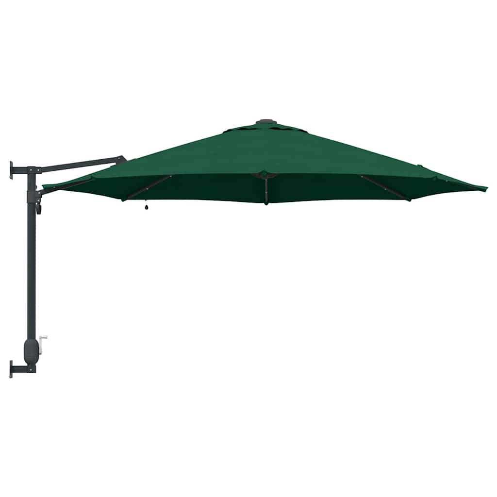 Garden Sun Umbrella Green 248 X 248 X 148 Cm Polyester and Steel