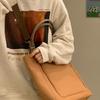 Korean Solid Color Simple Tote Bag Women Patchwork Canvas Large Capacity Handbag Ladies Commute Versatile Shoulder Underarm Bags