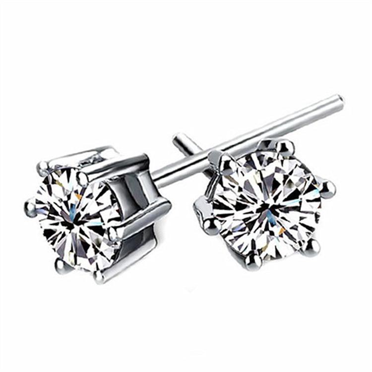 Jinjiahua Six-Claw Silver Korean Earrings for Women - Classic & Stylish Hot Seller