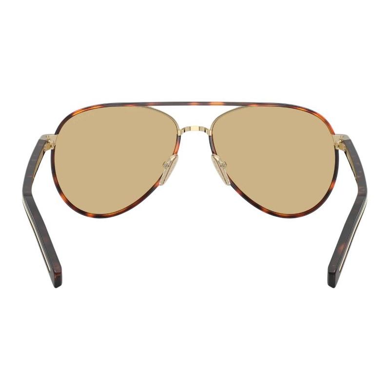 Prada Brand Logo Stainless Steel Aviator Sunglasses Women's Tortoiseshell Tortoiseshell Color 59 Basic Packaging-glasses Case + Packaging Box