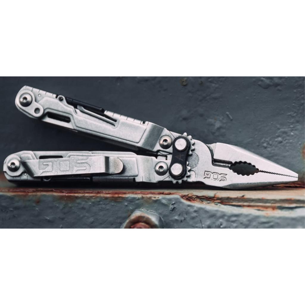 SOG Nose Pliers Pocket Knife EDC Tool Compact Survival Kit with Compound Leverage 18 Pocket Tool Features Multi-Tool - "Power Pin" PP1001-CP